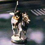 Award, Sculpture, Paperweight Hood Ornament | POLO Player on Horse | Car Mascot | 4.5 by 5 Inches | Made in England