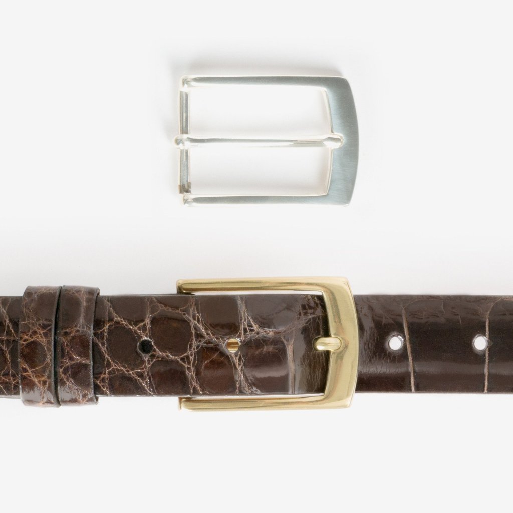 Genuine American Alligator Belt 1 3/16 Inches, Brown-Belt-Sterling-and-Burke