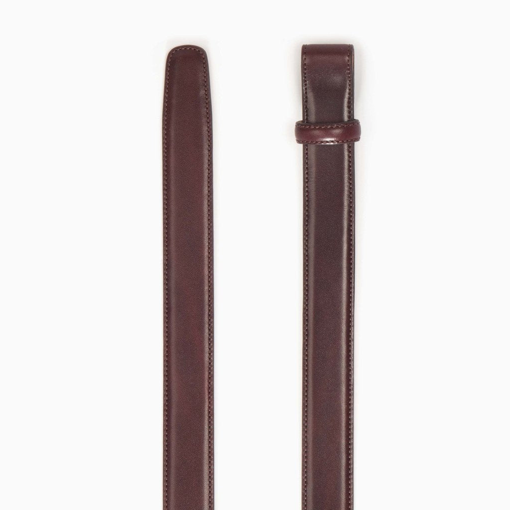 Cortina Leather, 1 Inch Belt Strap, Burgundy-Belt Strap-Sterling-and-Burke