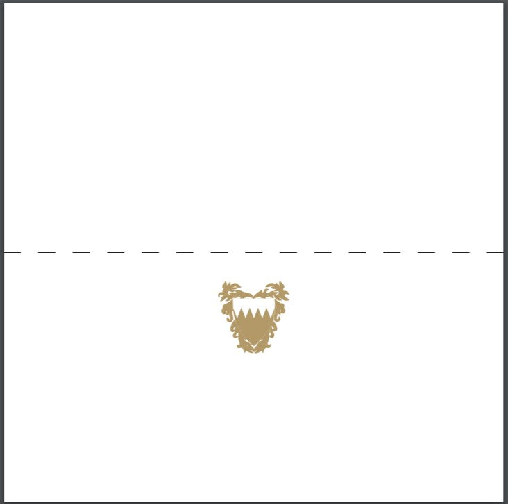 Bespoke Proof | Bahrain Embassy | Menu Card and Place Card with Gold Seal | Hand Engraved