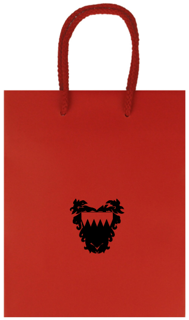 Shopping Bag Proofs | Bahrain Embassy Gift Bag | Ivory, White, Red, Platinum | Studio Burke DC