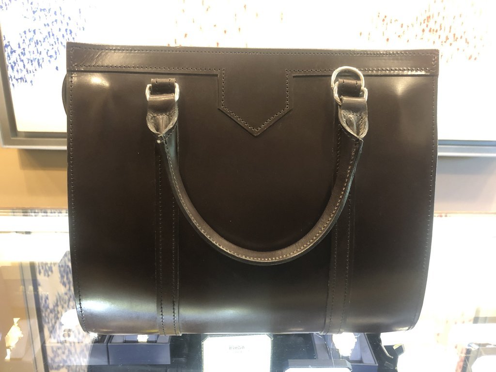 Dark Havanna English Bridle Hide with Polished Nickel Fittings