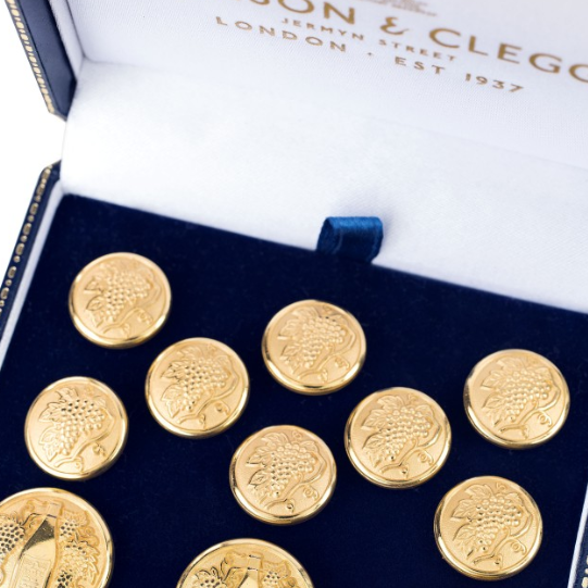 Fleur de Lys Blazer Buttons | Gold Plated Blazer Buttons | Made in England | Benson and Clegg, London