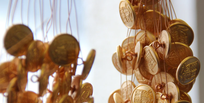 Wine Bottles and Wine Grapes Blazer Buttons | Gilt / Gold Plated Blazer Buttons | Made in England | Benson and Clegg, London