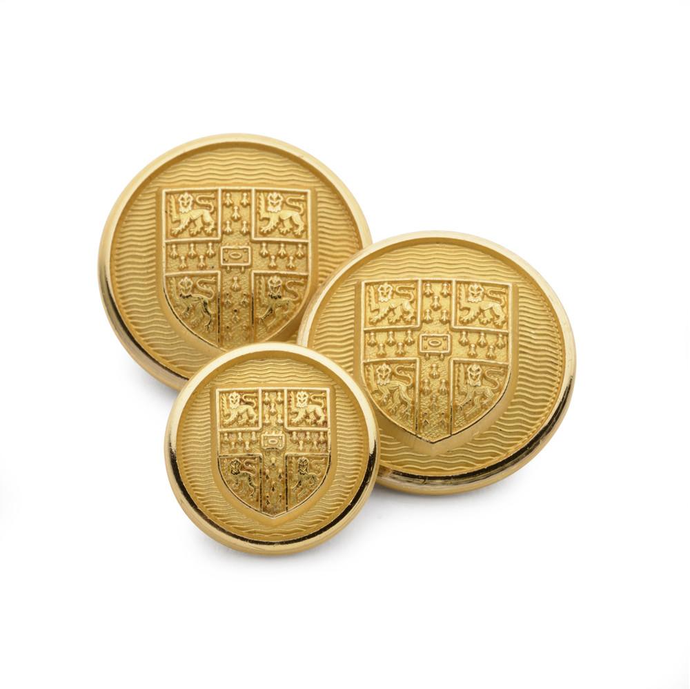 University Blazer Buttons | Cambridge University Gold Plated Blazer Buttons | Made in England | Benson and Clegg, London