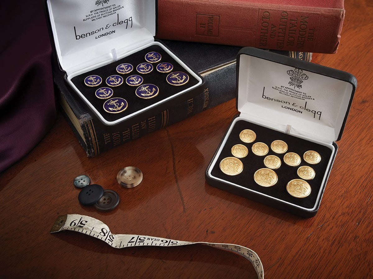 American Eagle | Gold Blazer Buttons | Double Breasted Blazer Button Set | Made in England-Blazer Buttons-Sterling-and-Burke