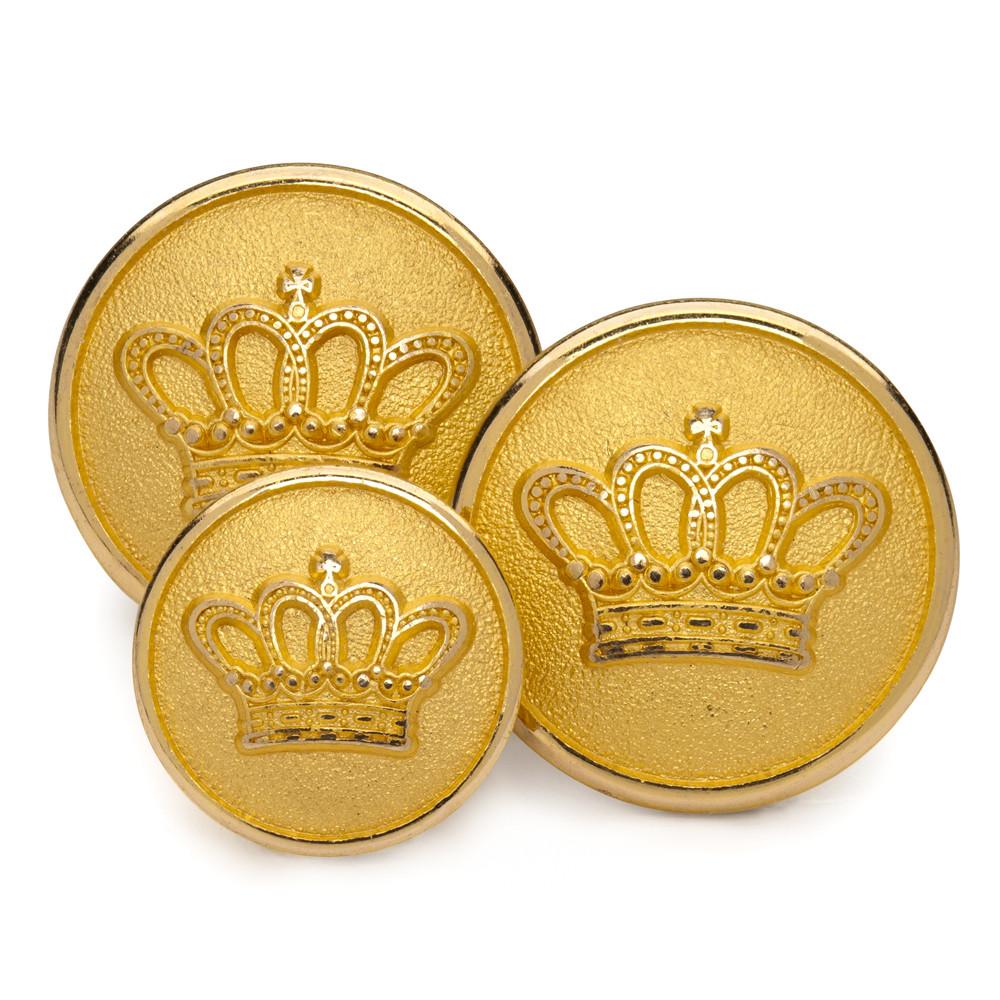 Duchess's Coronet Gold Crown Buttons | Ladies Gilt Blazer Button Set | Double Breasted Blazer Button Set for Lady