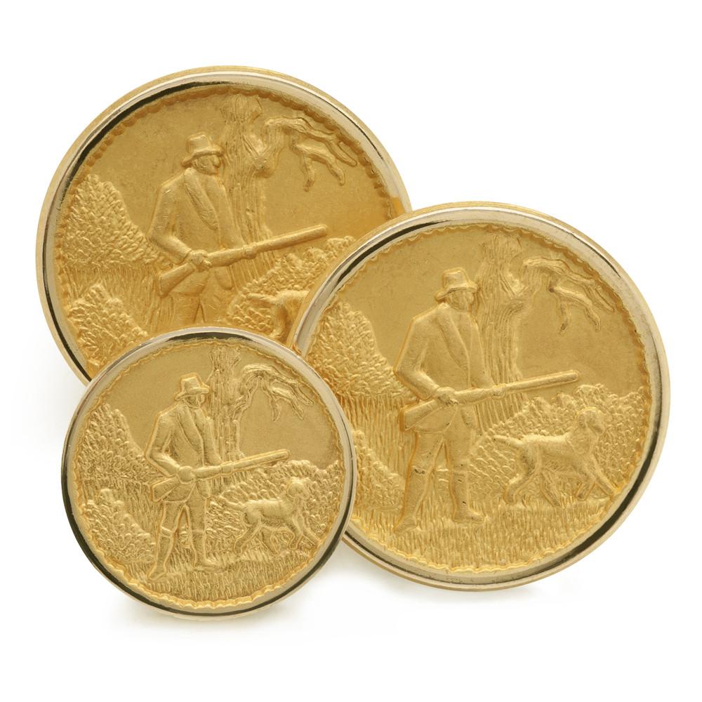 Hunting Blazer Buttons | Hunter Gold Plated Blazer Buttons | Made in England | Benson and Clegg, London