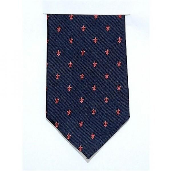 Fleur De Lys Motit Tie, Burgundy and Gold / Navy and Pink / Blue and Gold | Silk Tie | Benson and Clegg | Made in England-Necktie-Sterling-and-Burke