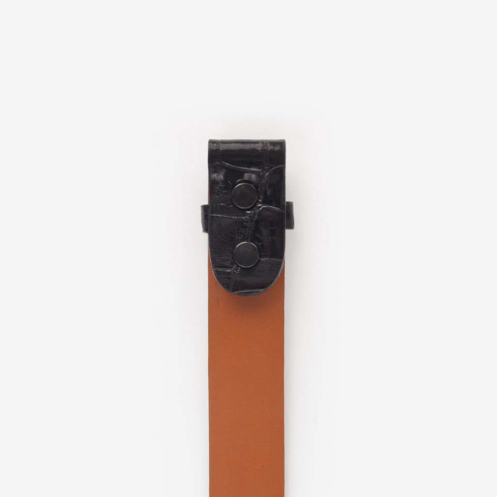 Classic Alligator Belt 1 Inch Belt Strap, Black-Belt Strap-Sterling-and-Burke
