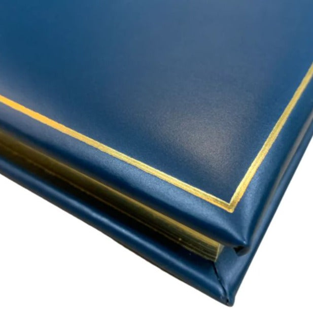 Calf Note Book | Guest Book | Leather Bound with Gold | Superior Quality | 10 by 8 Inches | Lines