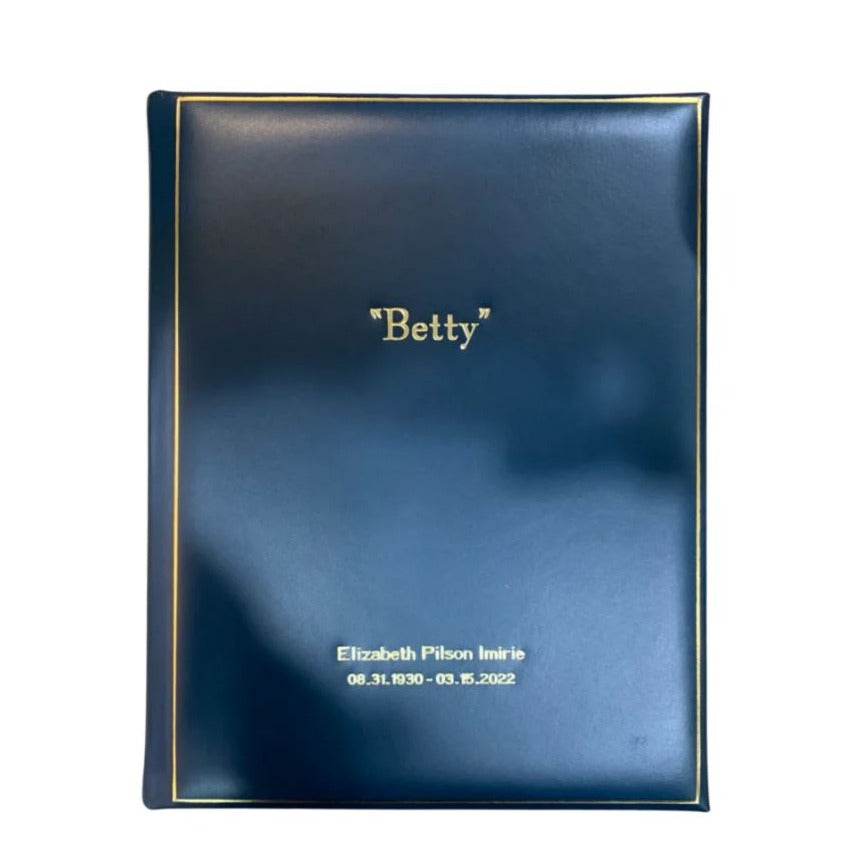 Calf Note Book | Guest Book | Leather Bound with Gold | Superior Quality | 10 by 8 Inches | Lines
