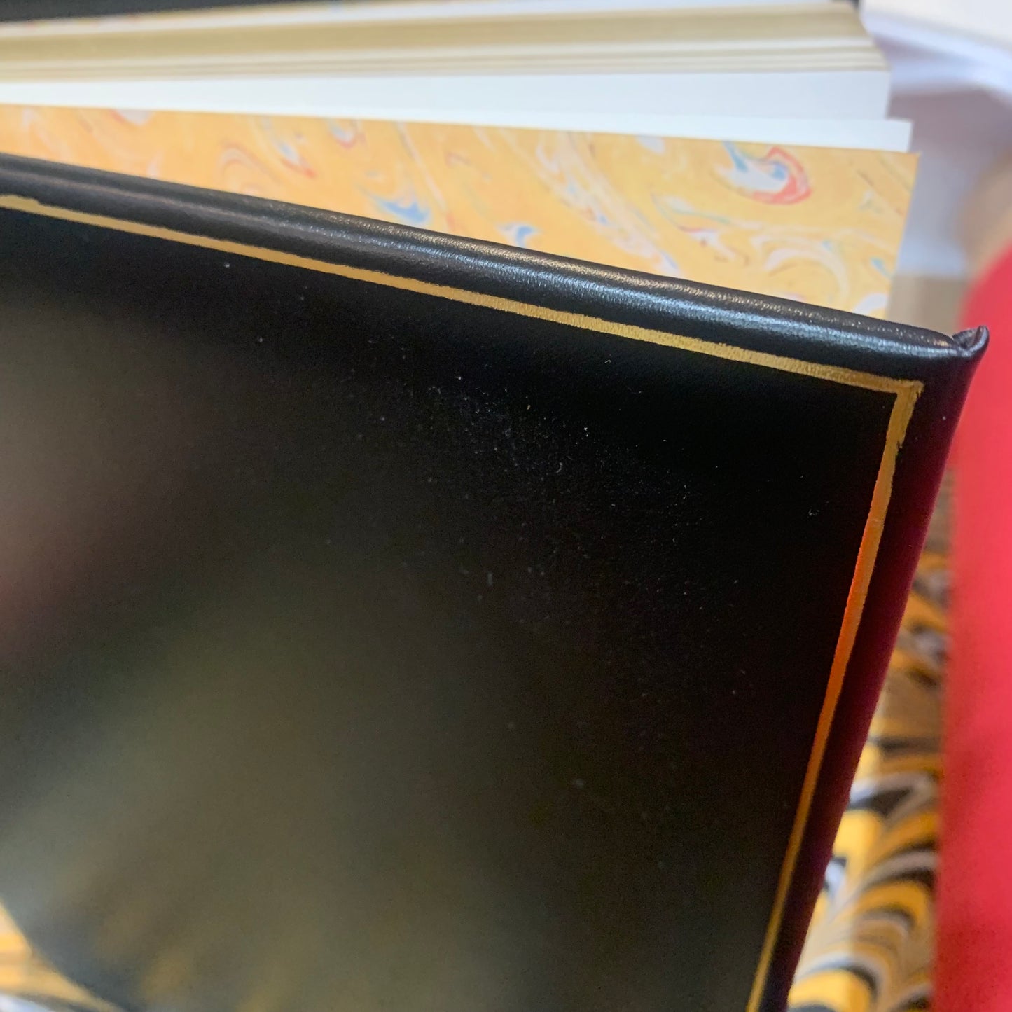 Calf Note Book | Guest Book | Leather Bound with Gold | Superior Quality | 10 by 8 Inches | Lines