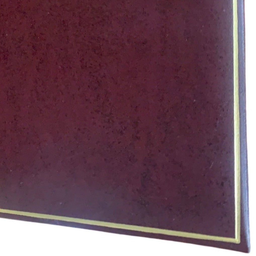 Calf Note Book | Guest Book | Leather Bound with Gold | Superior Quality | 10 by 8 Inches | Lines