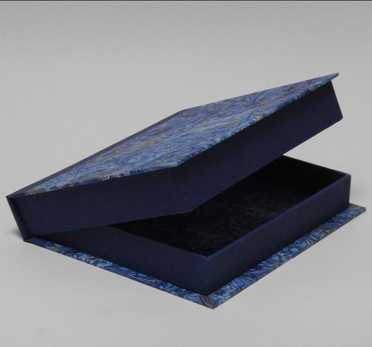 Bespoke Book Binding with Archival Box | Hand Marbleized Paper | Finest Quality Materials | Made in USA | Charing Cross-Photo Album