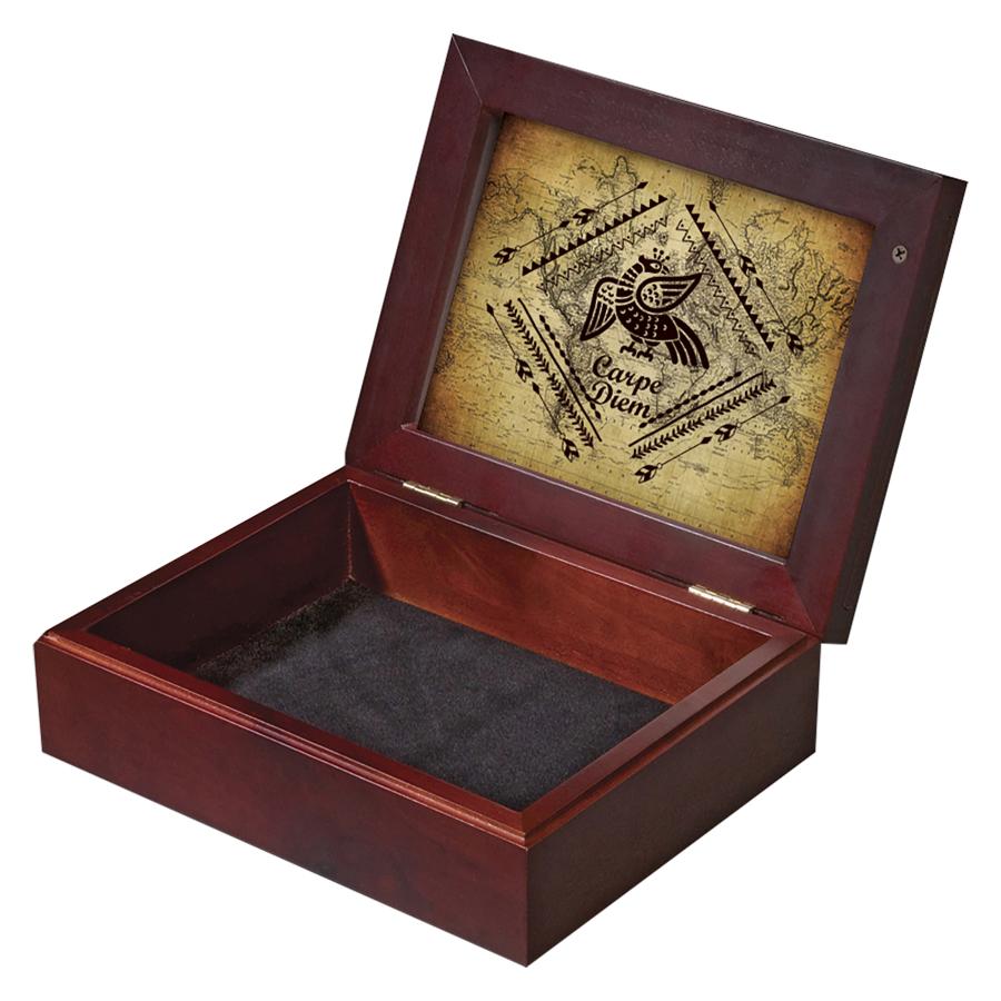 Desk Box | Stationery Box | Solid Wood | Custom Made | 9 by 7 inches-Desk Accessory-Sterling-and-Burke