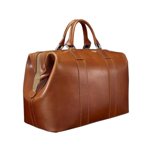 Custom Leather Weekender Duffel | Leather Duffle | Bridle Hide Holdall | Made in UK | Hand Stitched | Sterling and Burke Ltd