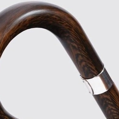 Luxury Wood Cane | Ebony (Authentic Ebony) Walking Stick Cane | Crook Handle | Finest Quality | Made in England