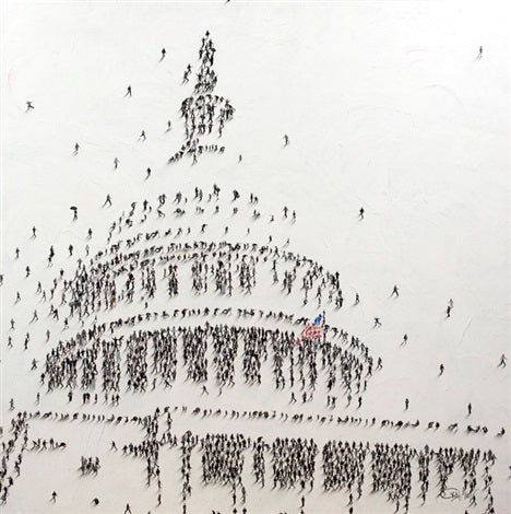 Craig Alan, Artist | Capitol Painting | Populus: Capitol "Nos Autem Populus | Acrylic on Canvas | 54-1/2 by 54-1/2 Inches