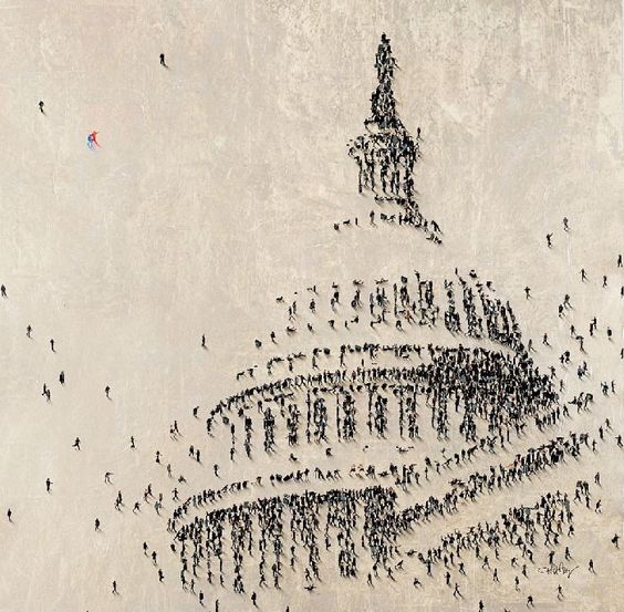 Craig Alan, Artist | Capitol Painting | Populus: Capitol "Nos Autem Populus | Acrylic on Canvas | 54-1/2 by 54-1/2 Inches