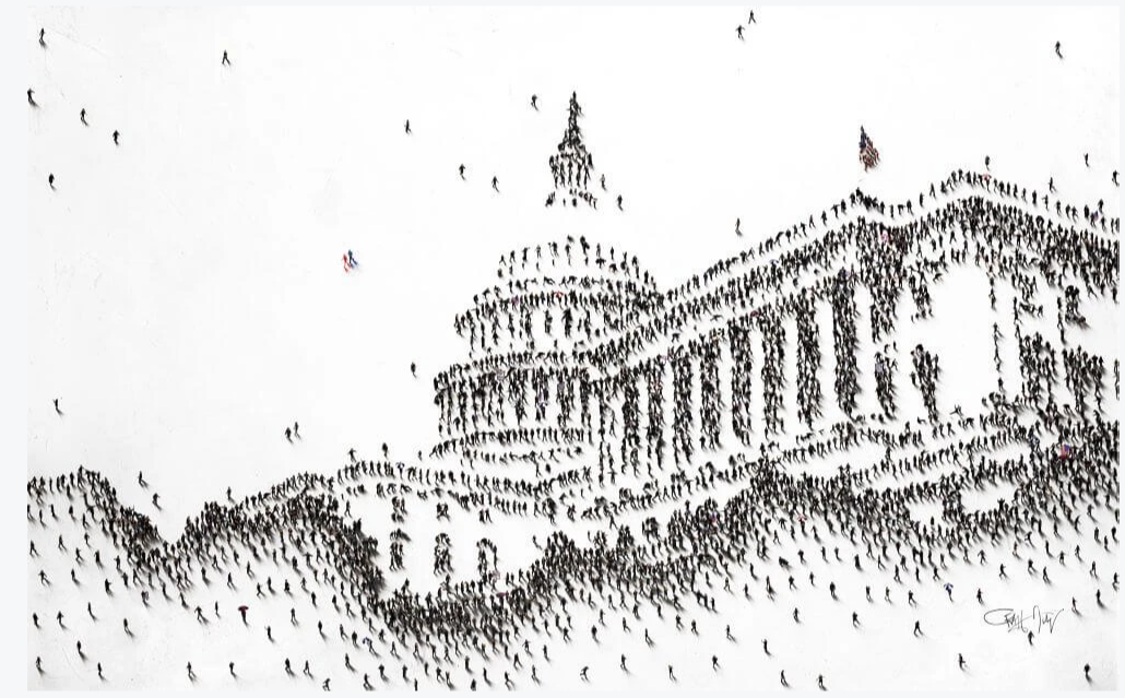 Craig Alan, Artist | Capitol Painting | Populus: Capitol "Nos Autem Populus | Acrylic on Canvas | 54-1/2 by 54-1/2 Inches