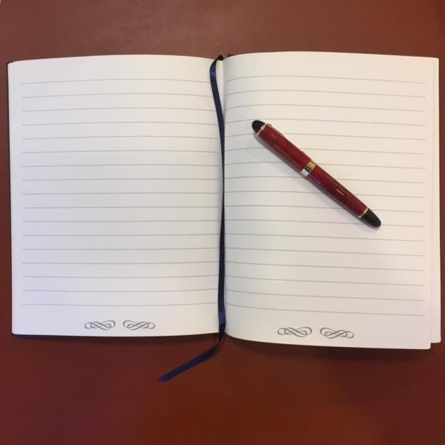 Calf Note Book | Guest Book | Leather Bound with Gold | Superior Quality | 10 by 8 Inches | Lines-Guest Book-Sterling-and-Burke