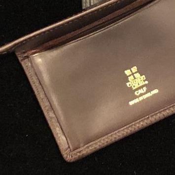Gusseted Card Case | Initials and Graduation Date | Business Card Case | Calf Leather | Made in England by Charing Cross