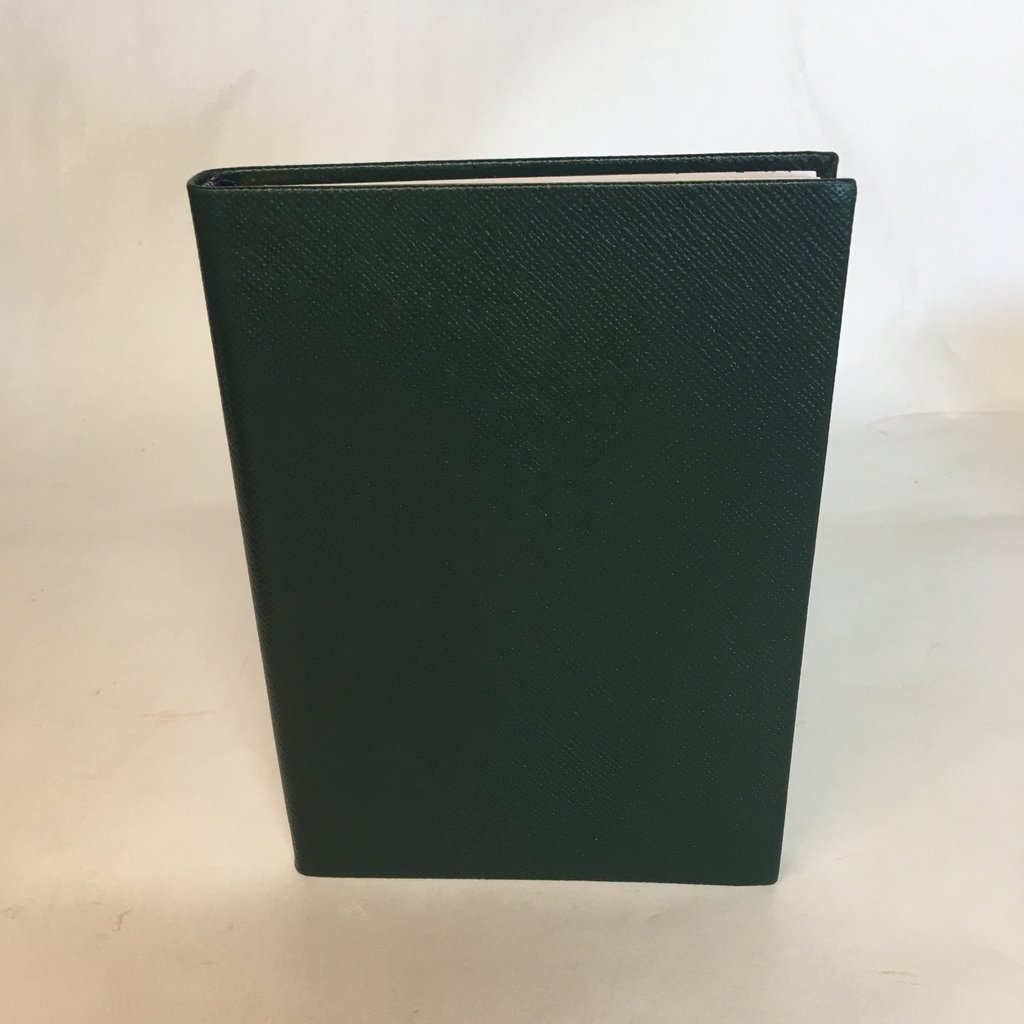 Crossgrain Leather Notebook | 8 by 6 Inches | Lined Pages | Name in Gold | Charing Cross