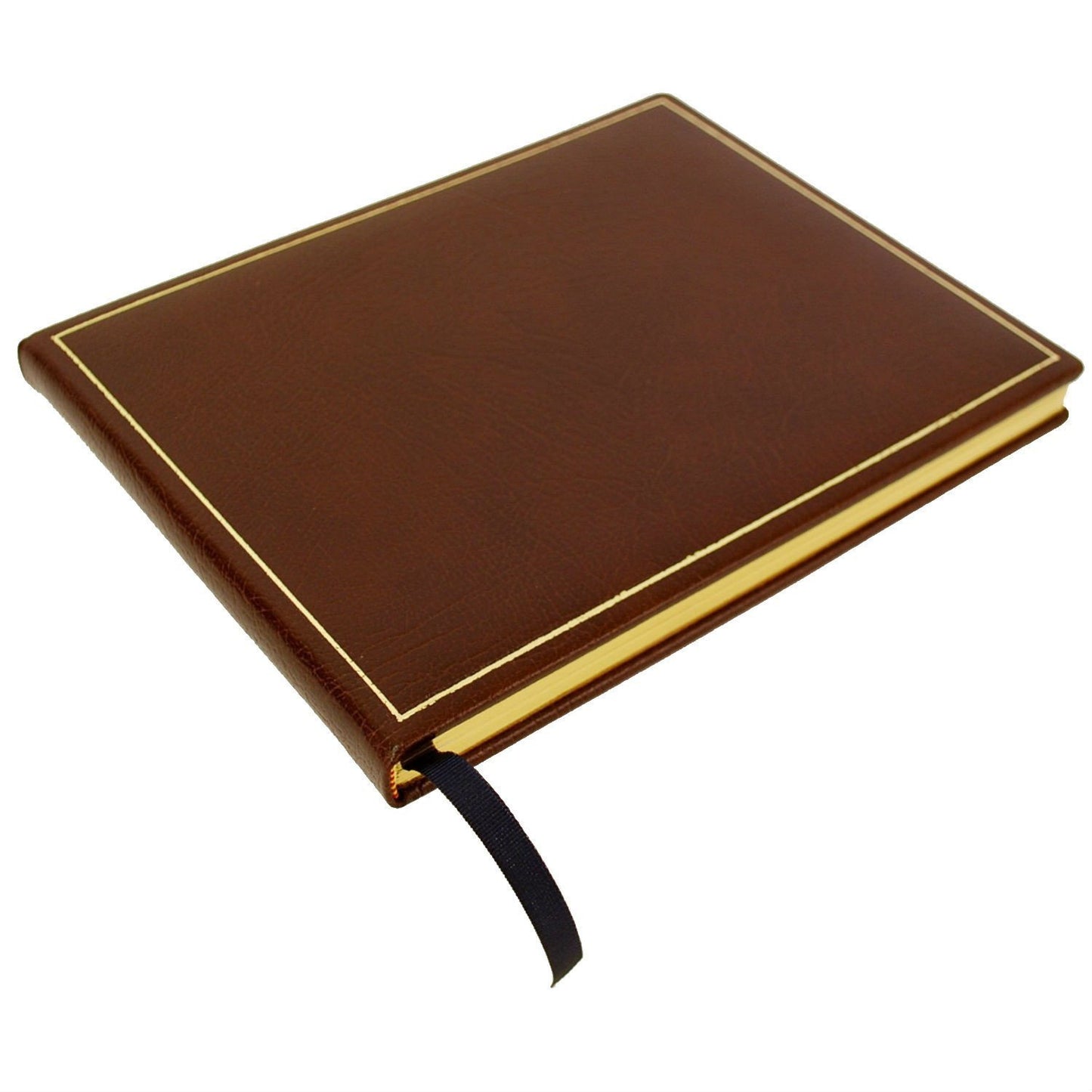 Guest Book | Calf Leather | Gold Tooling | 7 by 9 Inches | Blank Pages | Made in England | Charing Cross-Guest Book-Sterling-and-Burke