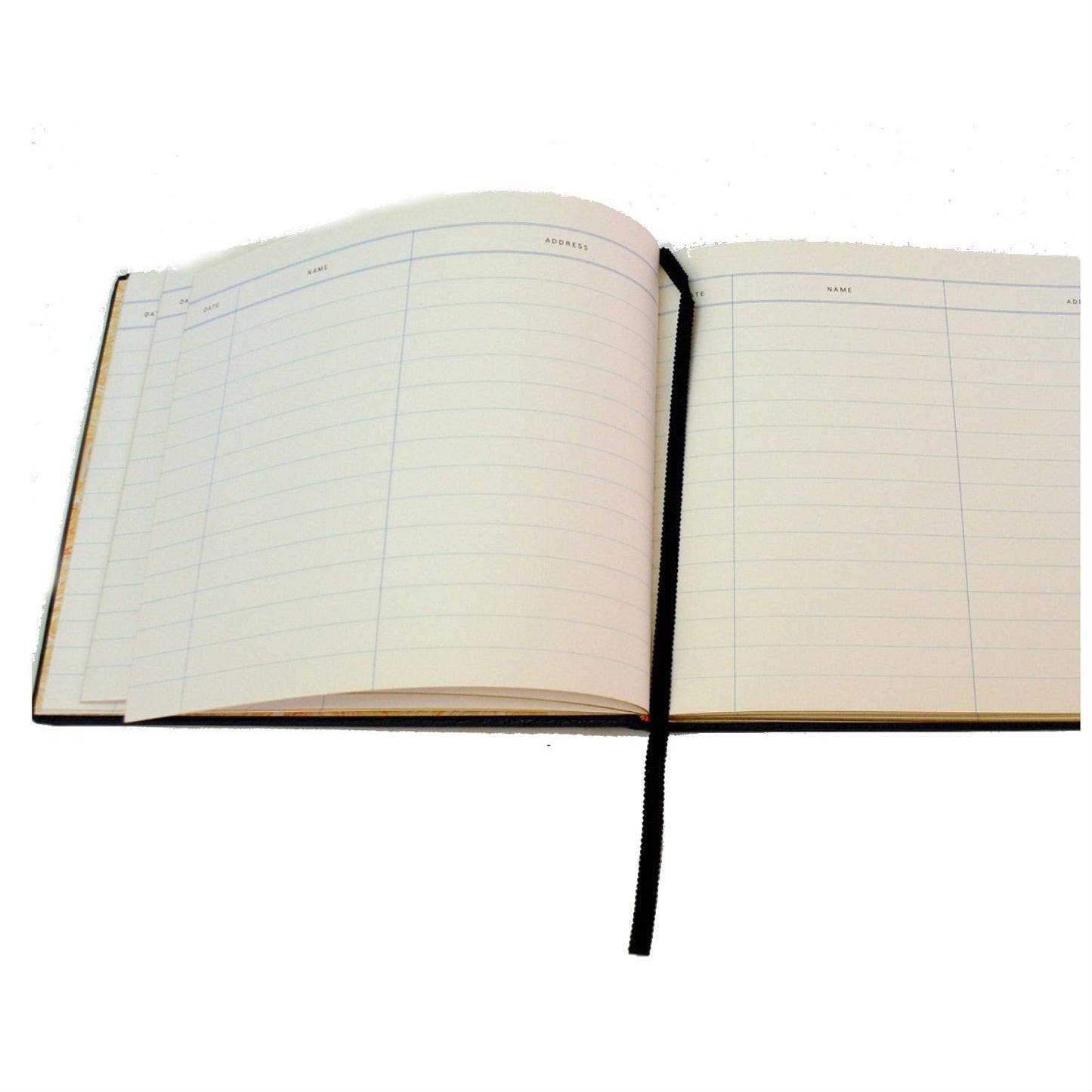 Wedding Guest Register | White Leather with Gold | Name, Date, Address Interior | 8 by 10 Inches | Charing Cross-Guest Book-Sterling-and-Burke