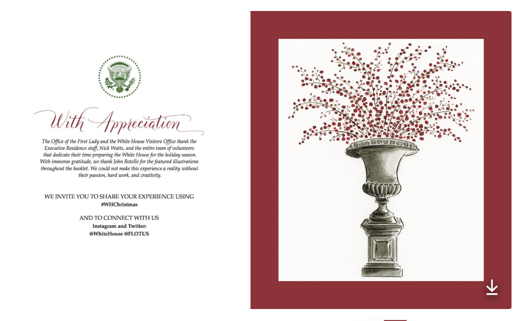 White House Christmas 2018 Program | Printing Sample | Proof Deposit
