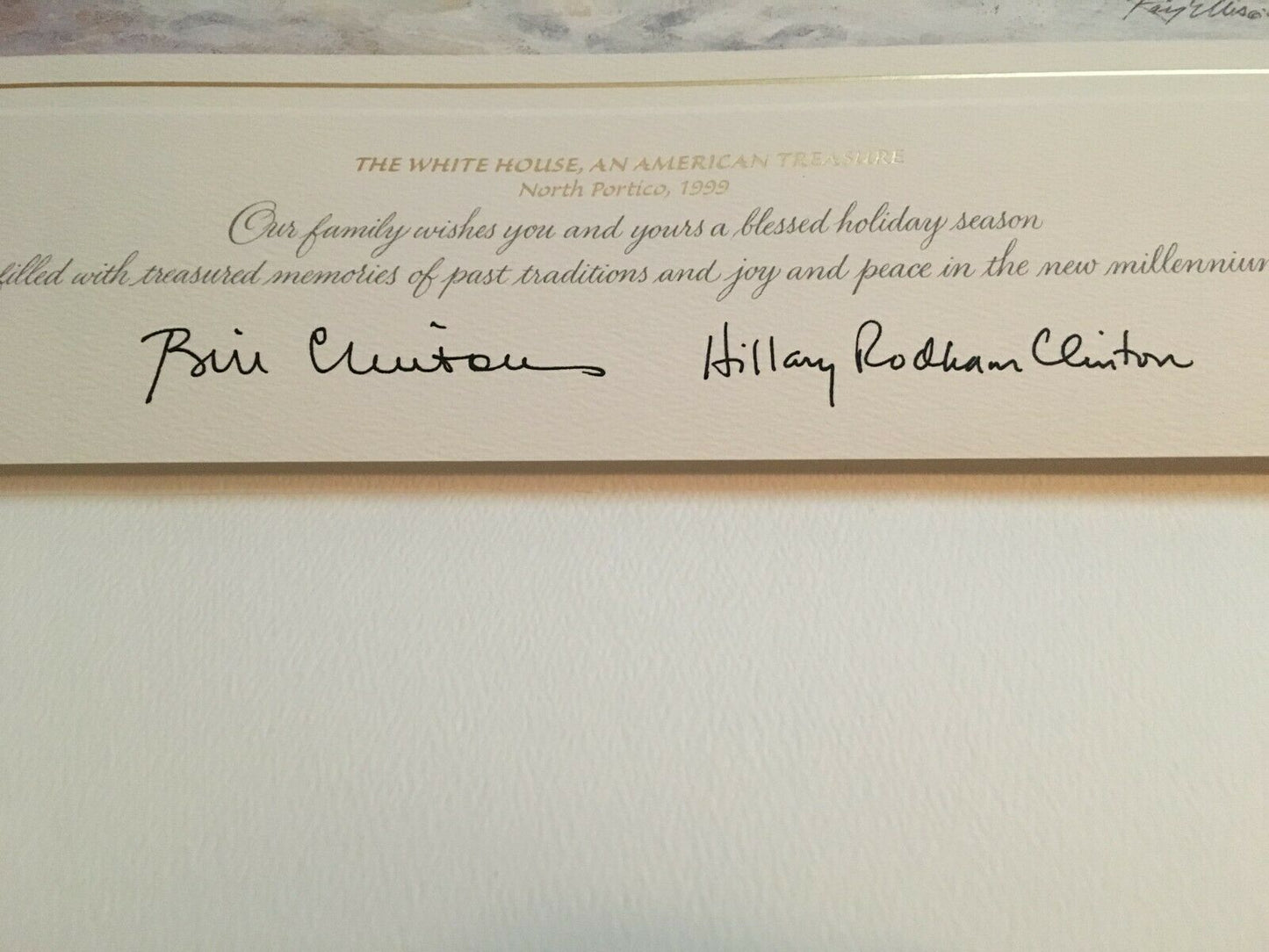 White House Christmas Print Sample | Sample Print | Hand Engraving, Foil Stamping and Printing Example