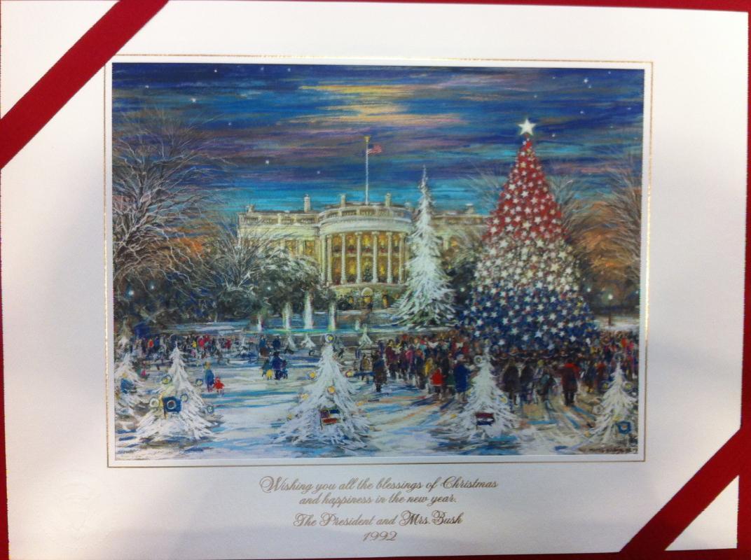 White House Christmas Print Sample | Sample Print | Hand Engraving, Foil Stamping and Printing Example