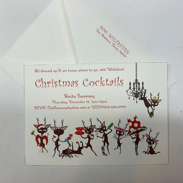 Bespoke Christmas Cocktails | Off Set Printing | Gold Edges | Red Lining