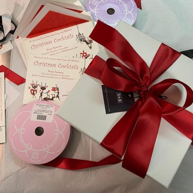 Bespoke Christmas Cocktails | Off Set Printing | Gold Edges | Red Lining