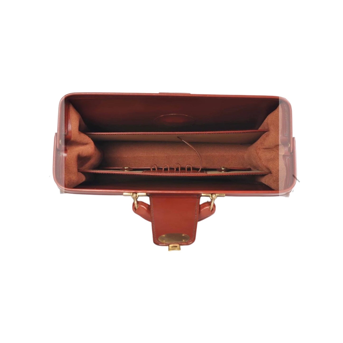 The Rutherford Top Frame Briefcase | English Bridle Leather | Machine Cut | Hand Stitched