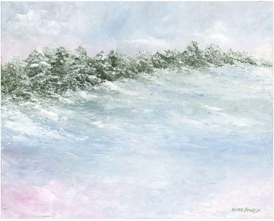Art | Snow Pines | Original Oil Painting by Claire Howard | 24" x 30"-Oil Painting-Sterling-and-Burke