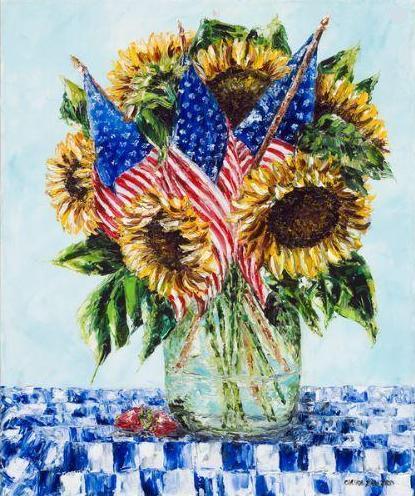 Art | American Sunshine | Original Oil Painting by Claire Howard | 30" x 24" | Commission-Oil Painting-Sterling-and-Burke