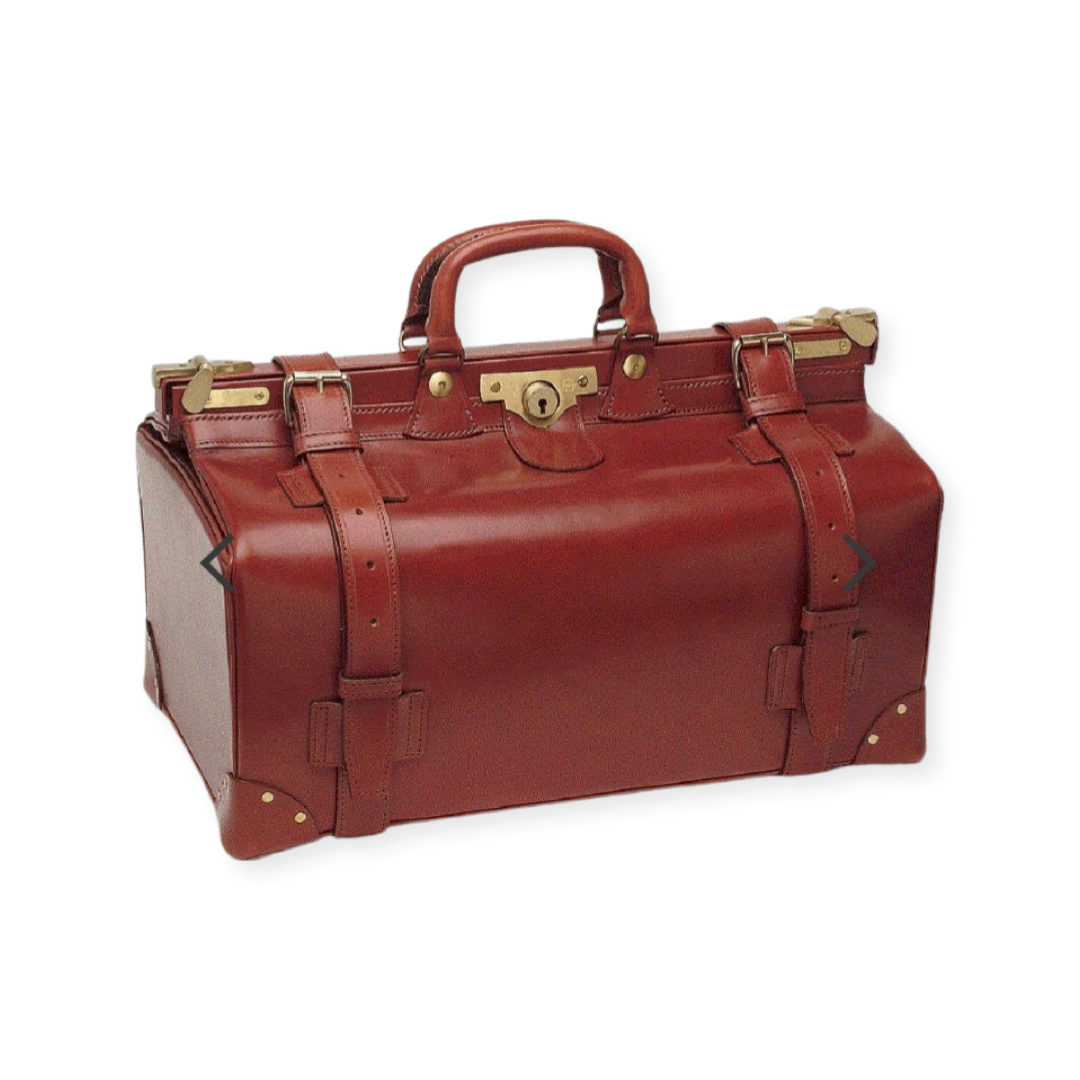 Classic Gladstone Bag | Kit Bag in English Bridle Leather | Hand Stitched in England | Deposit for Bespoke Production