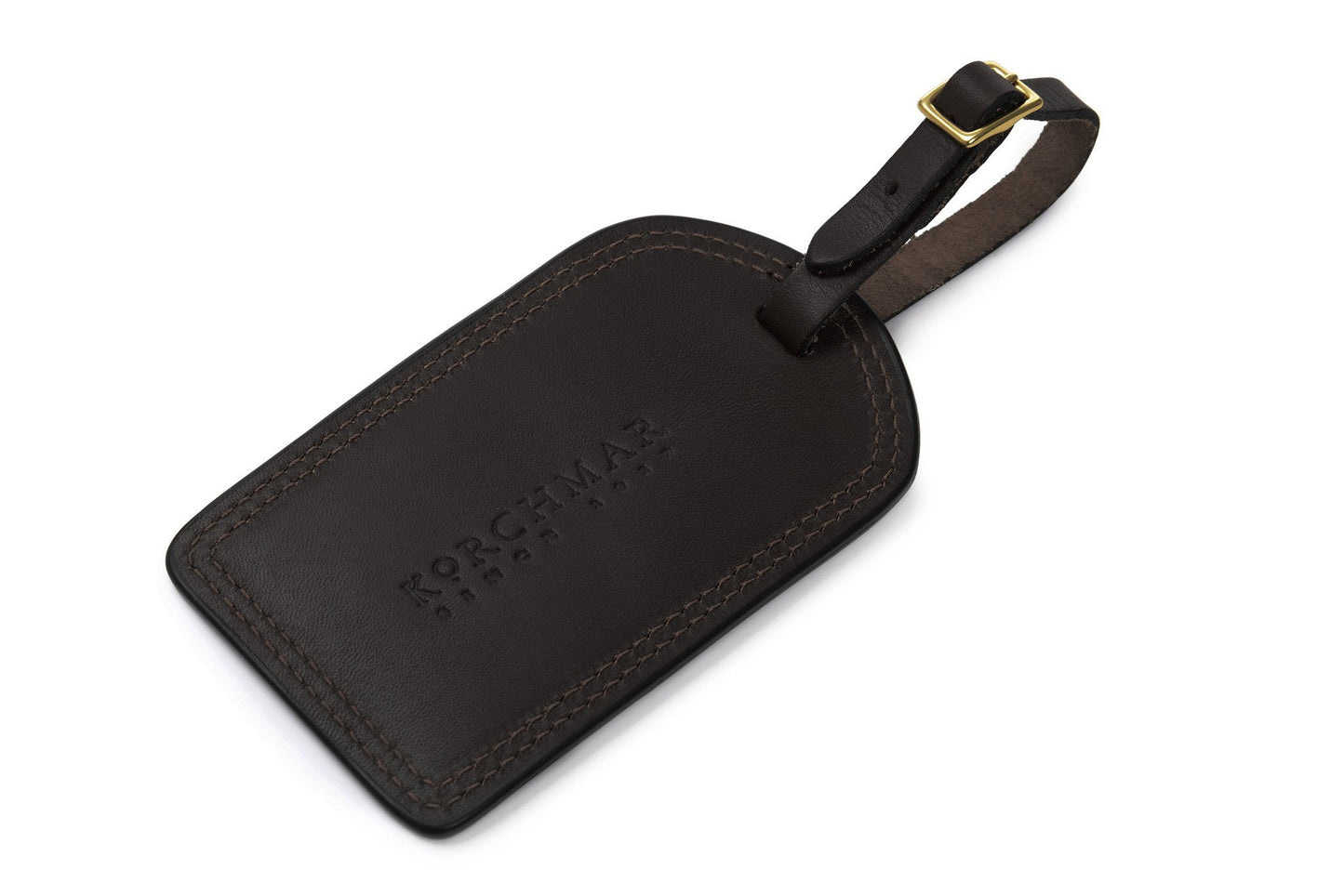 Lux Miller Leather Luggage Tag - REDIRECTED-Korchmar Travel-Sterling-and-Burke