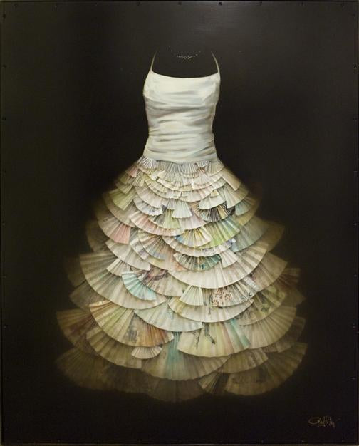 Craig Alan, Artist | Narrative Dress: In a Month of Sundays | Mixed Media on Board | 48.75 by 60.75 Inches-Acrylic Painting-Sterling-and-Burke