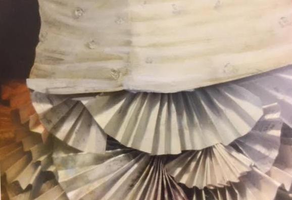 Craig Alan, Artist | Narrative Dress: Bouquet Bow | Mixed Media on Board | 48 by 60 Inches-Acrylic Painting-Sterling-and-Burke