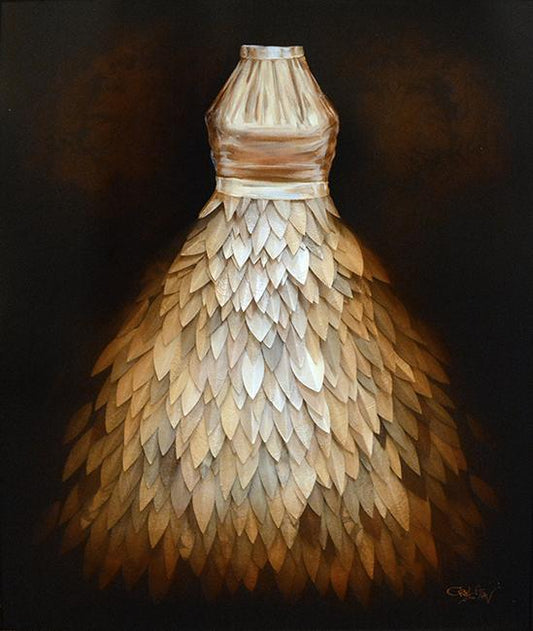 Craig Alan, Artist | Narrative Dress: Tranquil Trappings | Mixed Media | 40 by 50 Inches-Acrylic Painting-Sterling-and-Burke
