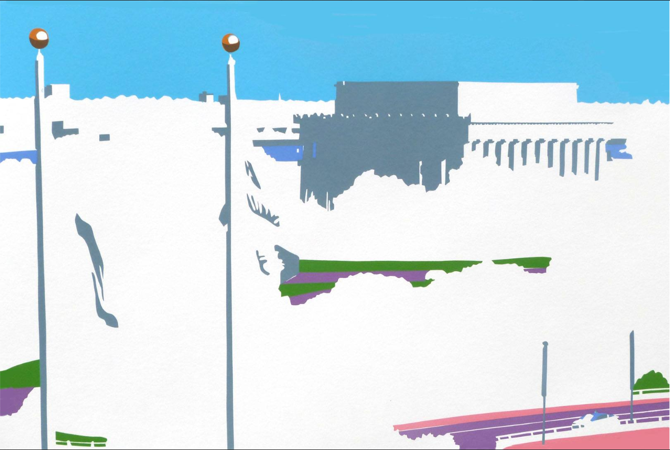 Lincoln Memorial | Lincoln Memorial Art | A View from The Kennedy Center | Joseph Craig English, Artist | 14 by 11 Inches