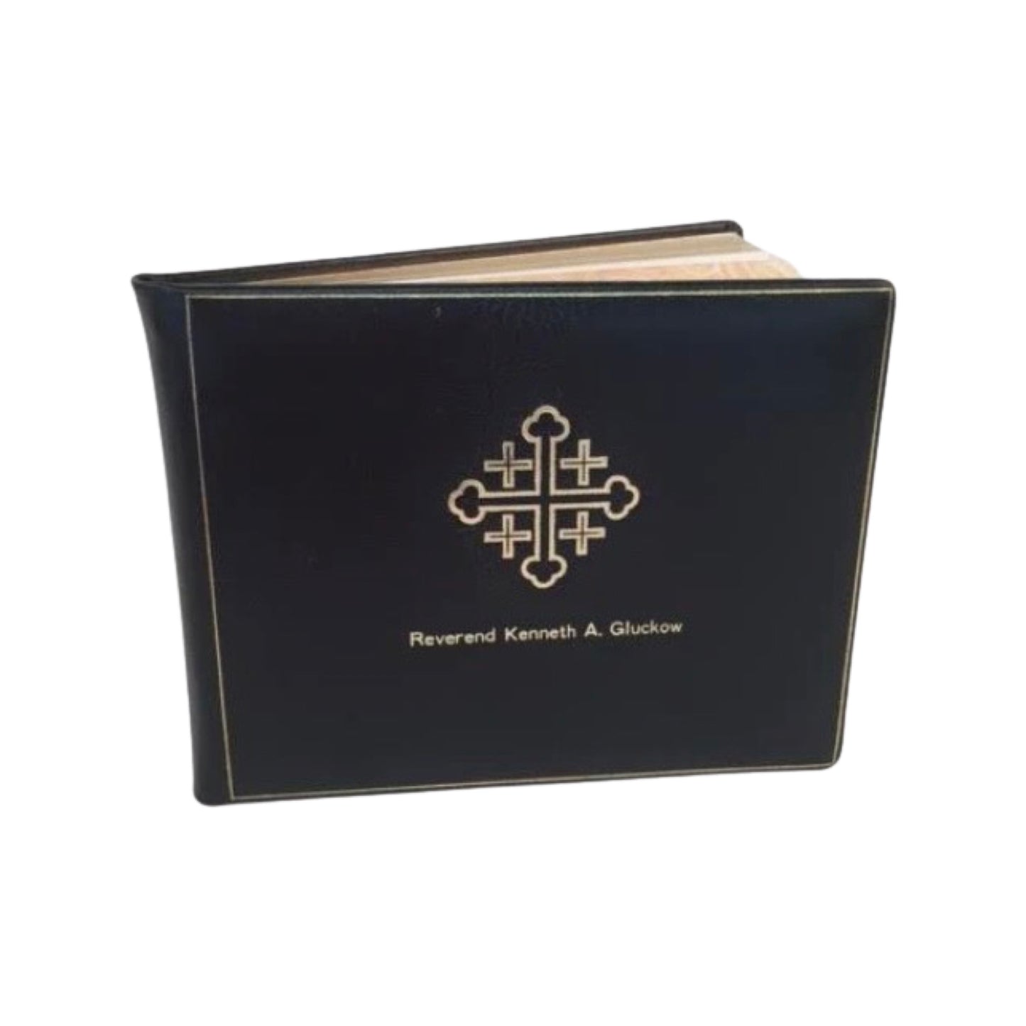 Joseph Gawler’s Sons | Funeral Service Guest Book Stamping Sample with Cross