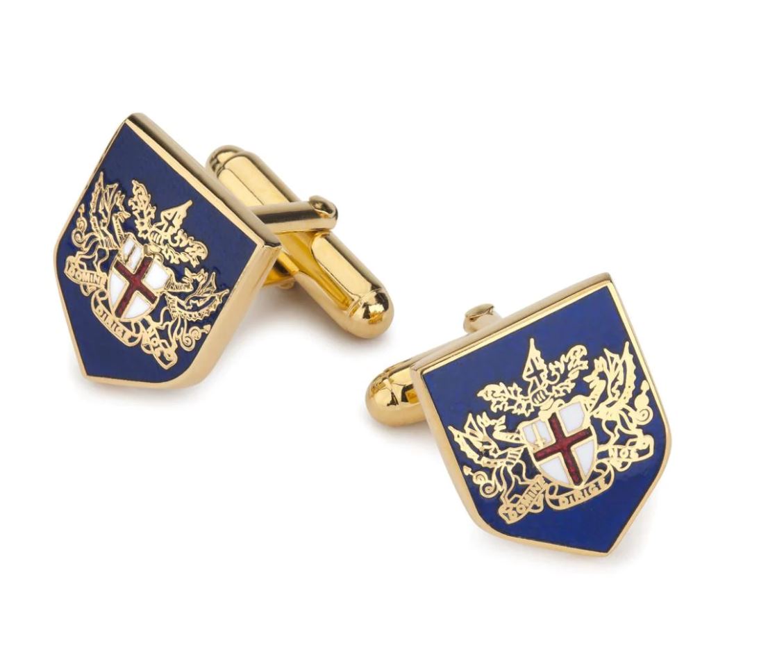 Custom Shield Cufflinks | Christ's College Cambridge | City of London | Oxford University | London University | Henry the VII