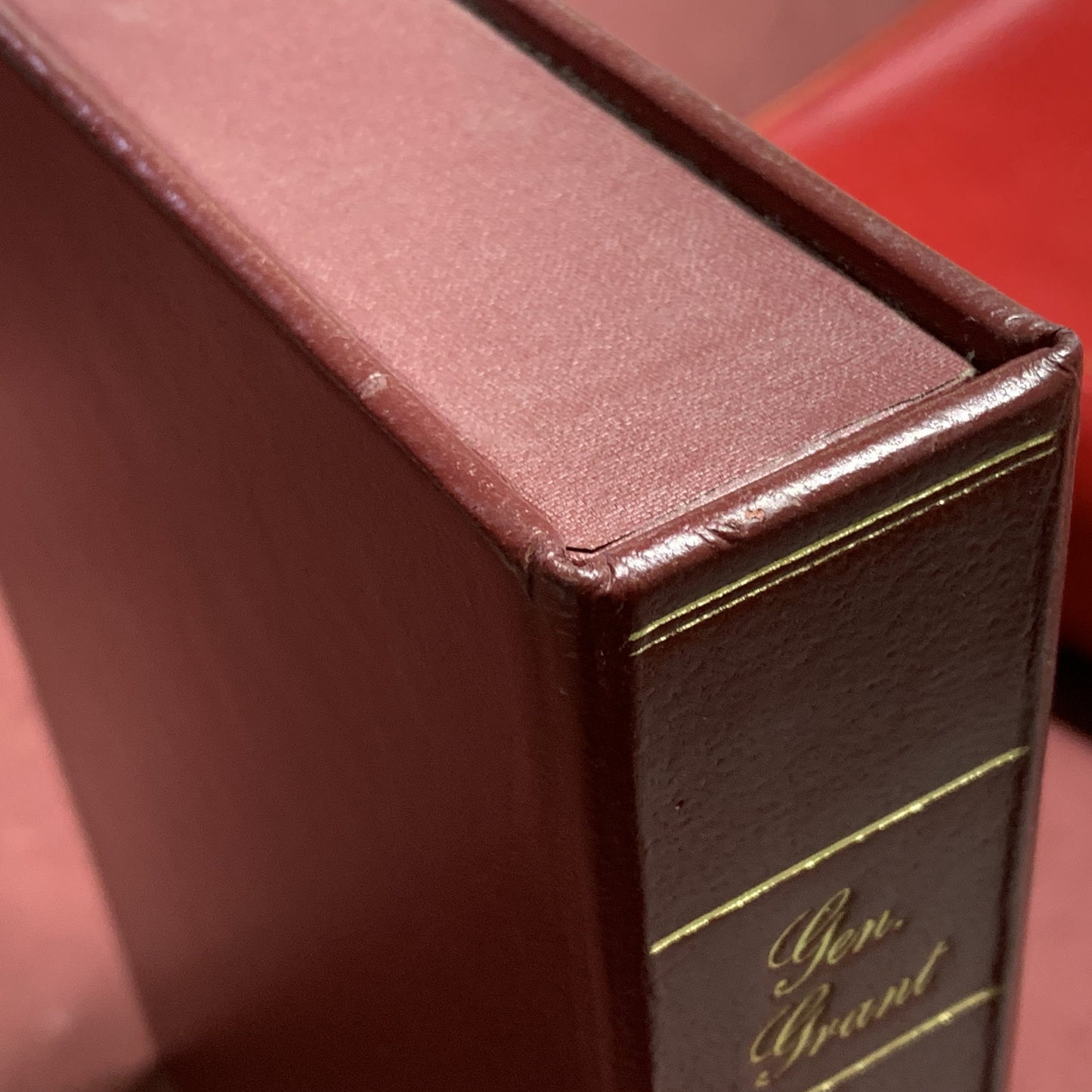 Bespoke Clamshell Archival Box | Leather Custom Box to Fit Special Red Photo Album | Made in USA | Charing Cross