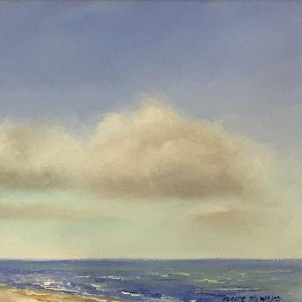 Beach Art | "Gentle Water I" | Original Oil Painting by Claire Howard | 16" x 28"