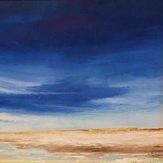 Beach Art | "Summer Seascape" | Original Oil by Claire Howard | 18" x 33"