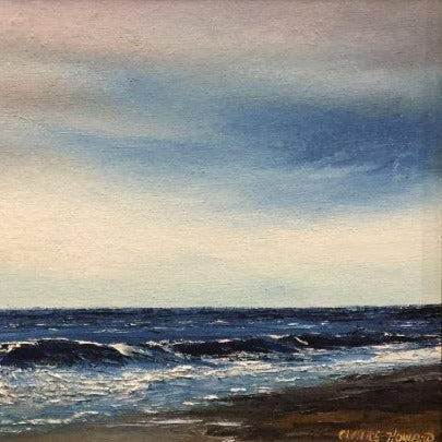 Beach Art | "Breezes" | Original Oil Painting by Claire Howard | 15.5" x 18"